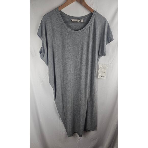 NWT Athleta Size Medium Draped Crew Dress Grey Soft Stretch MicroModal - Picture 1 of 6